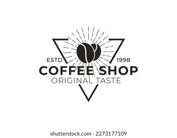 Vintage classic coffee shop logo vector	
