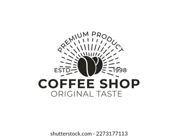 Vintage classic coffee shop logo vector	
