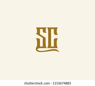 Vintage Classic Elegant SC Logotype
