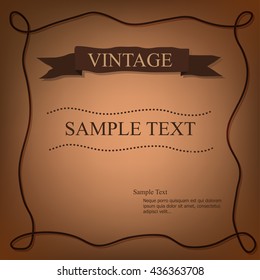 Vintage Classic Frame for Put Your Text or Made a Logo Background