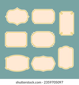 Vintage classic label stickers. Vector illustration