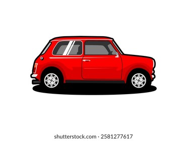 vintage classic mini car vector illustration