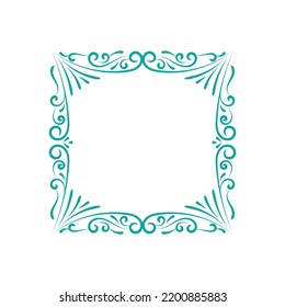 Vintage and classic ornament frame isolated on white background