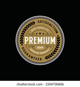 Vintage classic premium retro design vector logo stock