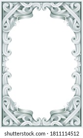 Vintage classic rococo baroque frame. Vector graphics. Luxury frame for painting or postcard cover