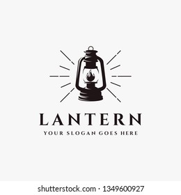 Vintage Classic Shinning Lantern Logo Icon Vector Template On White Background, Lead The Way Logo Design