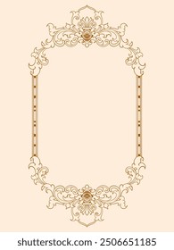 Vintage Classic Style Engraved Ornament Color Editable