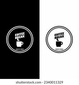 vintage and classic style logo vector design for coffee shop or coffee business