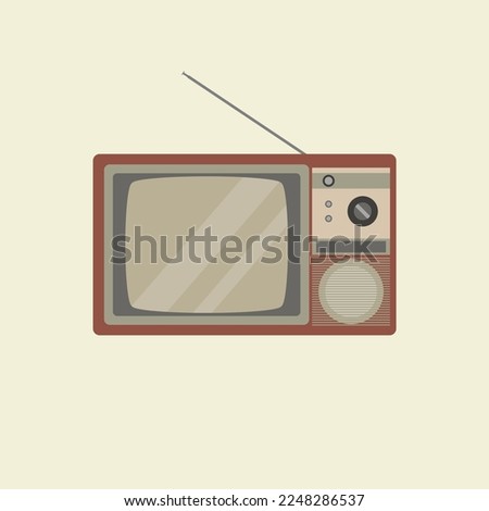 vintage classic television flat design vector illustration. retro tv design. oldies electronic