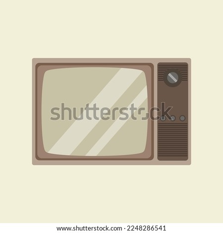 vintage classic television flat design vector illustration. retro tv design. oldies electronic