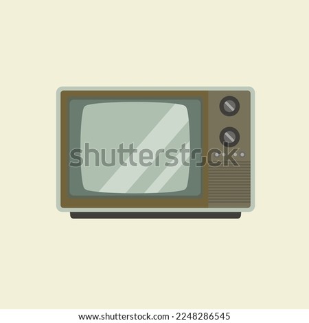 vintage classic television flat design vector illustration. retro tv design. oldies electronic