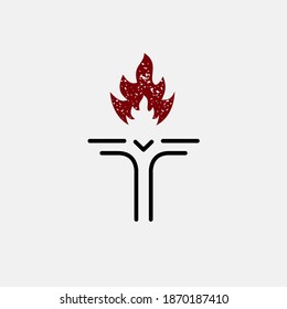 the vintage classic torch logo is very suitable for use as a symbol or icon