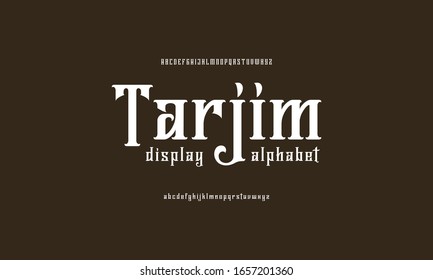 Vintage and classic typography alphabet. Vector illustration of fonts set.