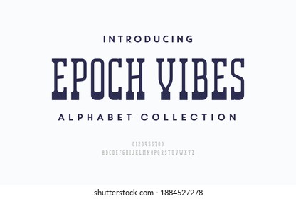 Vintage and classic typography font set design. Vector illustration typeface alphabet.