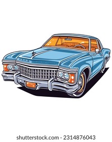 Vintage Classical Car Illustration, Vintage classic car illustration 