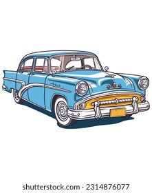 Vintage Classical Car Illustration, Vintage classic car illustration 