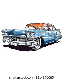 Vintage Classical Car Illustration, Vintage classic car illustration 