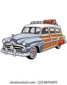 Vintage Classical Car Illustration, Vintage classic car illustration 