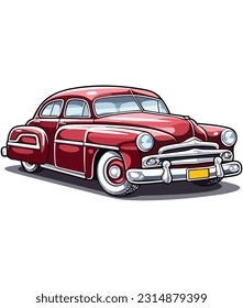 Vintage Classical Car Illustration, Vintage classic car illustration 