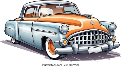 Vintage Classical Car Illustration, Vintage classic car illustration 