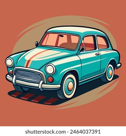 vintage classical car-illustration vintage 
classic