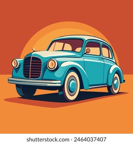 vintage classical car-illustration vintage 
classic