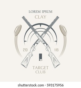 Vintage Clay Target And Gun Club Labels