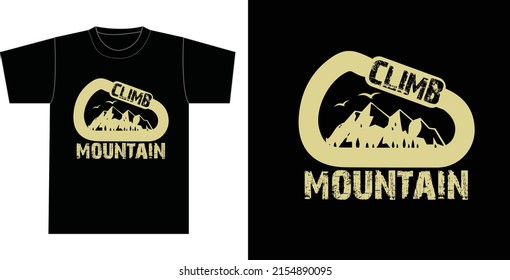 Vintage Climbing Gift For Climbers T-Shirt Design 