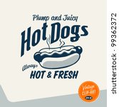 Vintage Clip Art - Hot Dog - Vector EPS10.