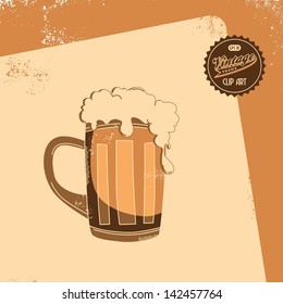 vintage clip art retro theme beer