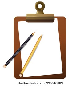 Vintage, clip Board. Vector. Eps 10.