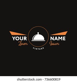 Vintage Cloche Logo Vector. Flat Isolated Graphic Illustration Symbol