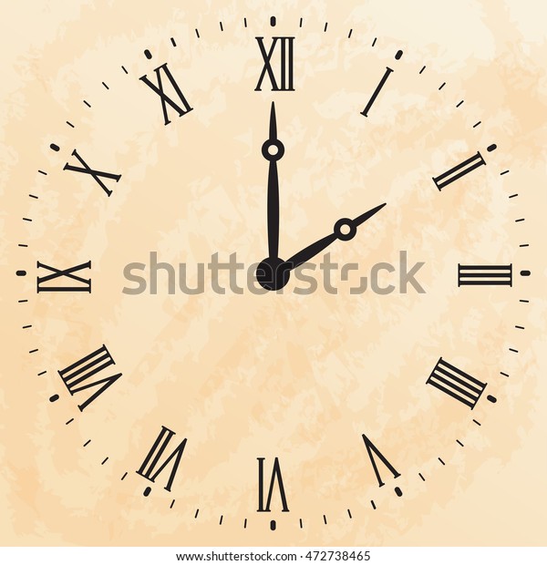 Vintage Clock Dial Vector Illustration Stock Vector (Royalty Free ...