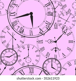 Vintage clock face with Roman numerals