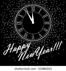 Vintage clock face with Roman numerals
