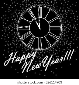 Vintage clock face with Roman numerals