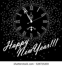 Vintage clock face with Roman numerals
