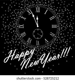 Vintage clock face with Roman numerals