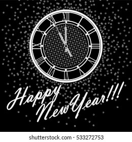 Vintage clock face with Roman numerals