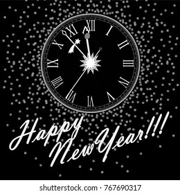 Vintage clock face with Roman numerals