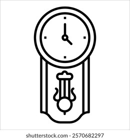 Vintage Clock Icon Element For Design