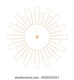 Vintage clock icon Flat design Vector illustration