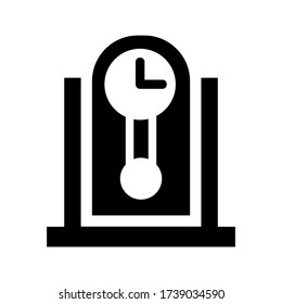 Vintage-Uhr-Symbol oder Logo isolierte Symbol-Symbol-Vektor-Illustration - qualitativ hochwertige Vektor-Symbole mit schwarzem Stil
