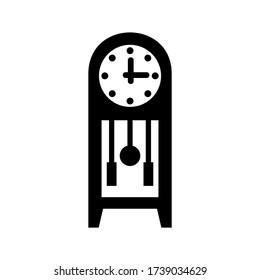 icono de reloj vintage o logotipo símbolo de signo aislado ilustración vectorial - iconos vectoriales de estilo negro de alta calidad
