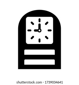 vintage clock icon or logo isolated sign symbol vector illustration - high quality black style vector icons
