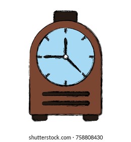 Vintage clock isolated icon vector illustration graphic design