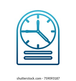 Vintage clock isolated icon vector illustration graphic design