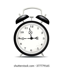 Vintage clock isolated on white