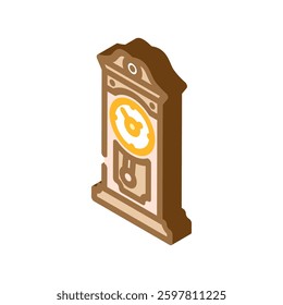 vintage clock slow living isometric icon vector. vintage clock slow living sign. isolated symbol illustration