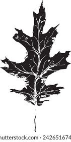 Vintage close-up drawing of a oak tree on a white background for print design. Realistic sketch drawn by hand.